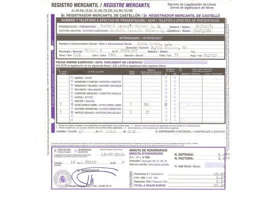 REGISTRO MERCANTIL 0